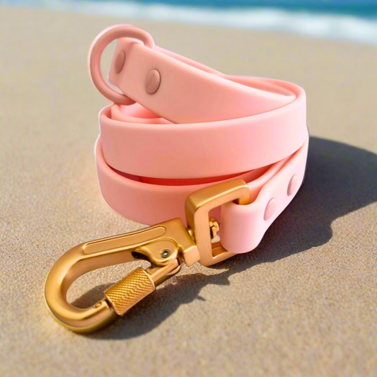 Pink biothane dog leash