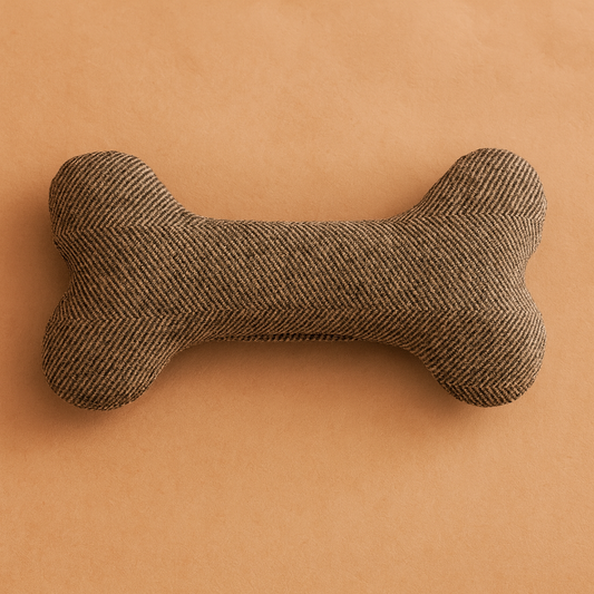 Tweed dog toy bone