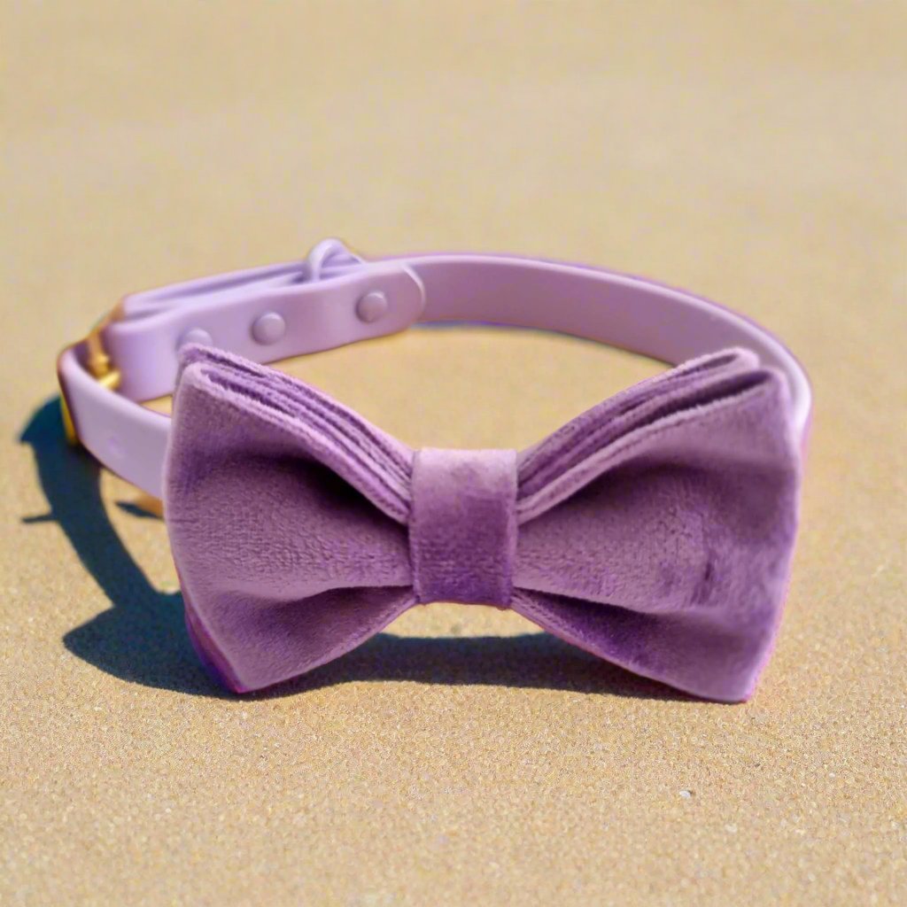 Waterproof lilac purple dog collar - PVC