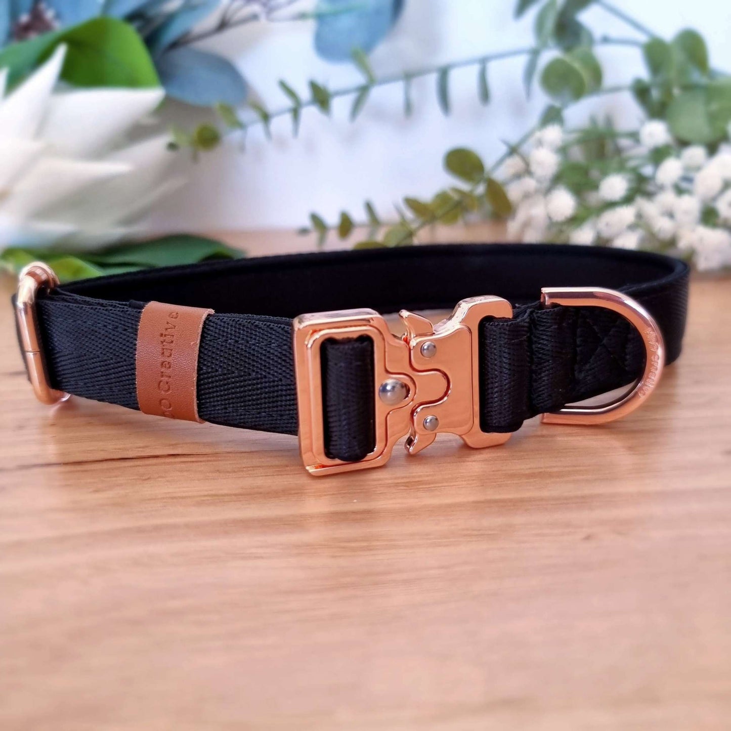 strong dog collar black