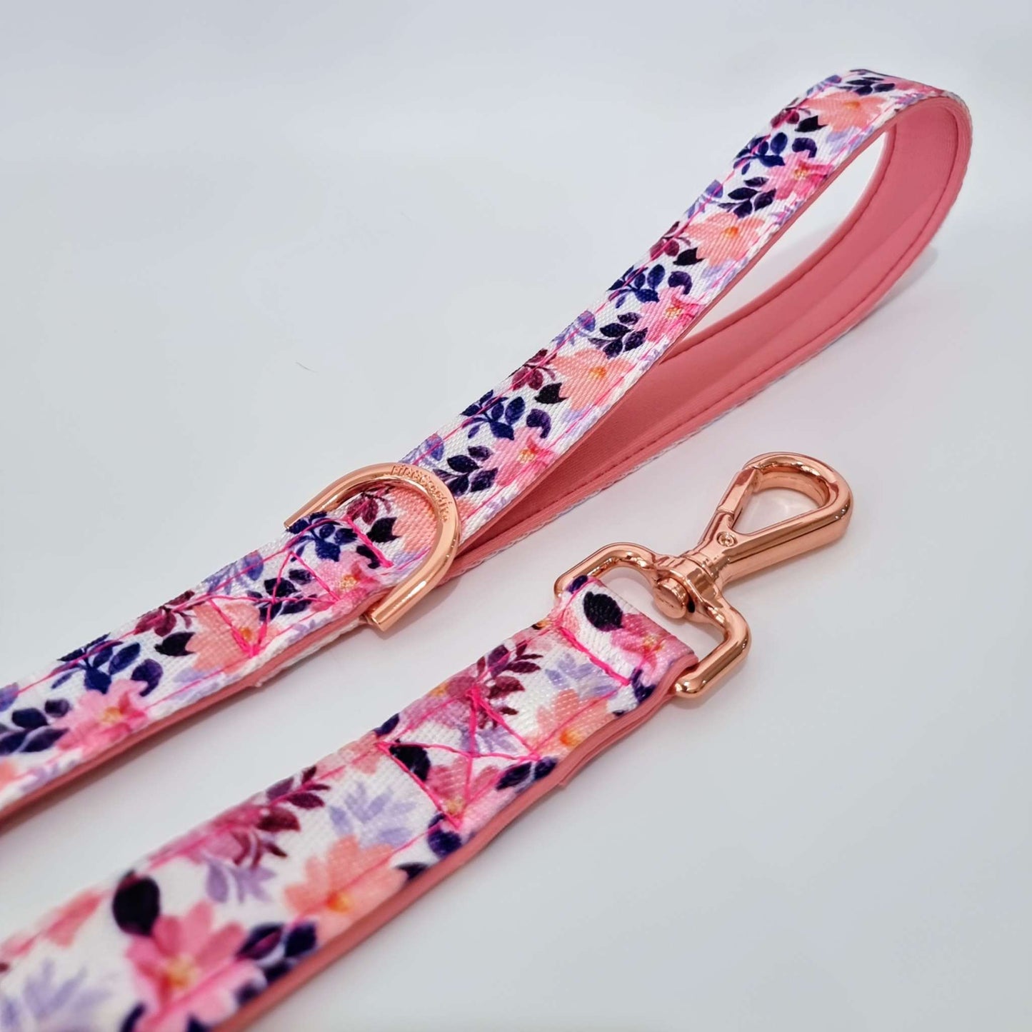Pink flower dog leash