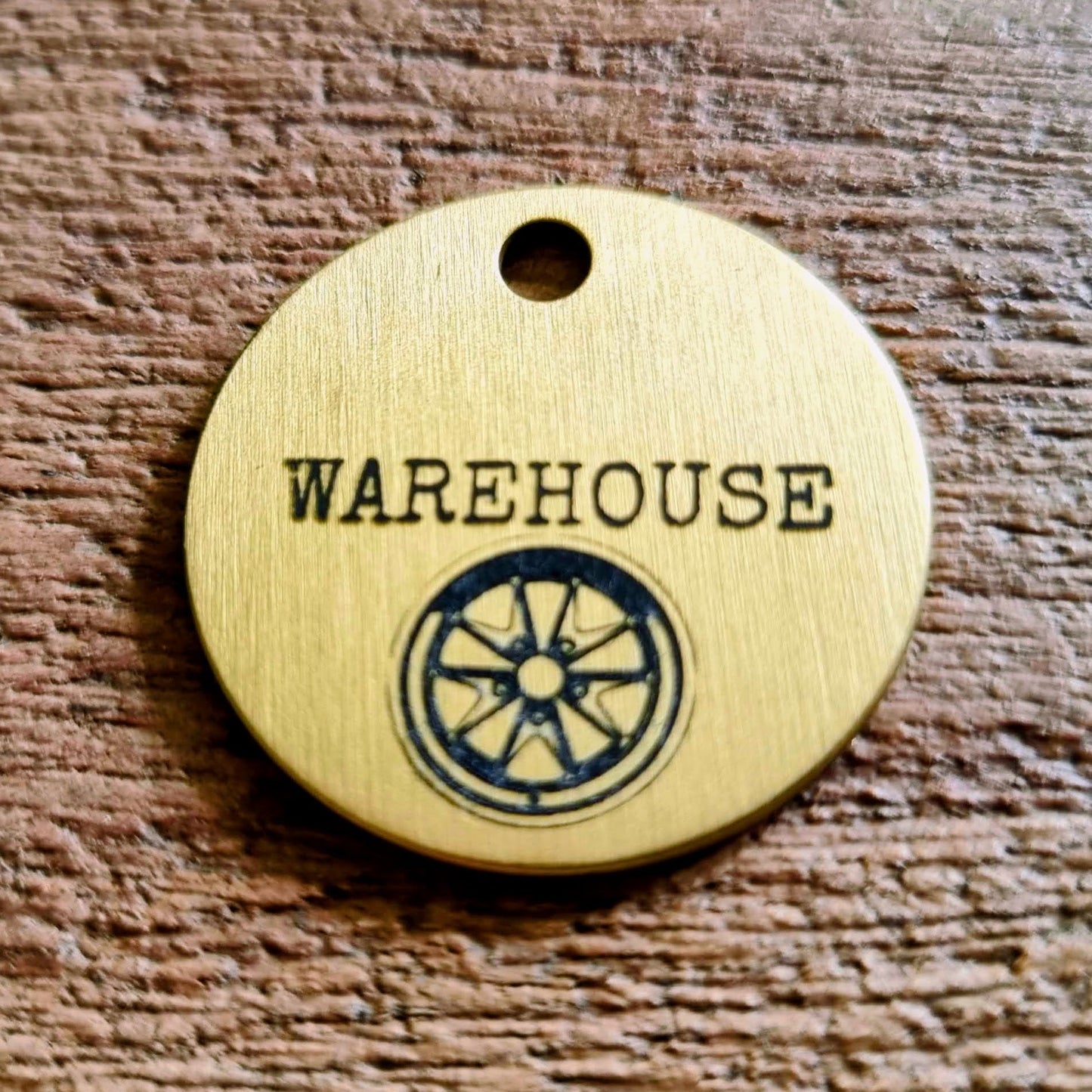 Custom Solid Brass Dog ID Tag – Engrave Your Own Design