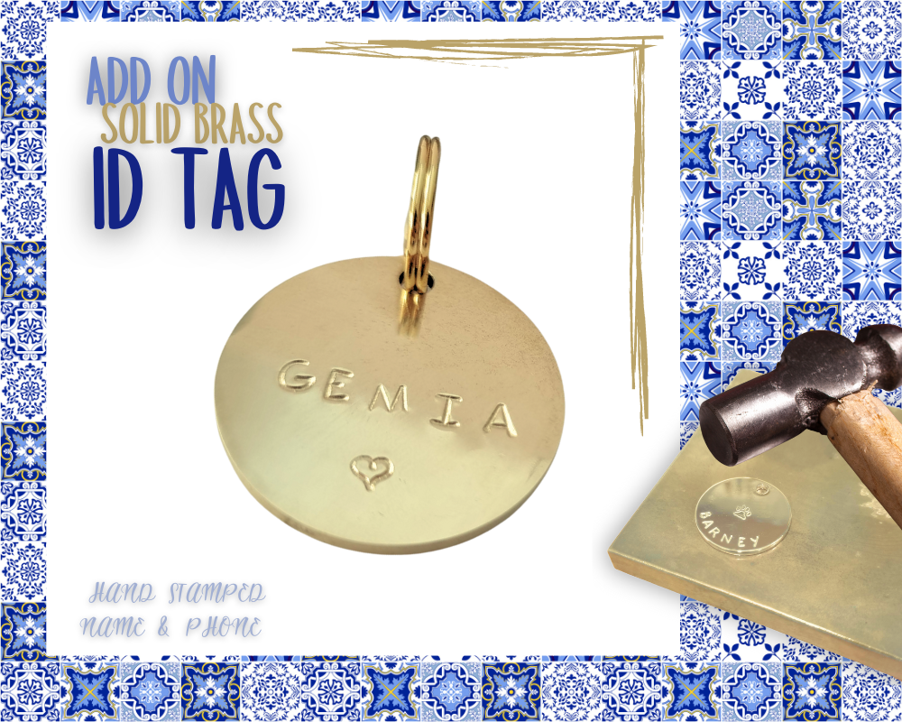 Amalfi tile Martingale collar - Padded