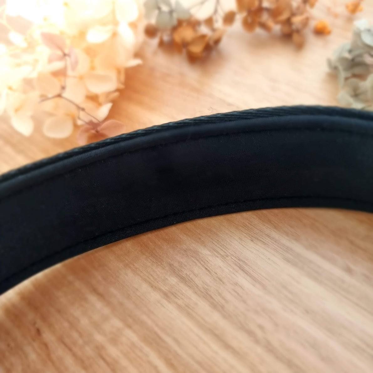 neoprene padded dog collar black