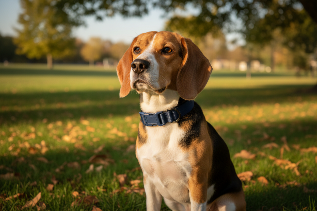 Navy Blue Dog Collar – Padded Buckle Collar