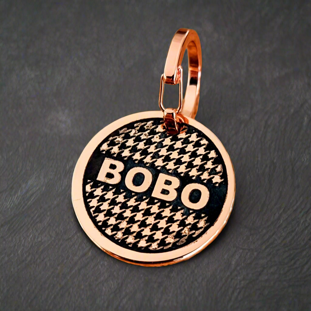 Houndstooth Dog tag
