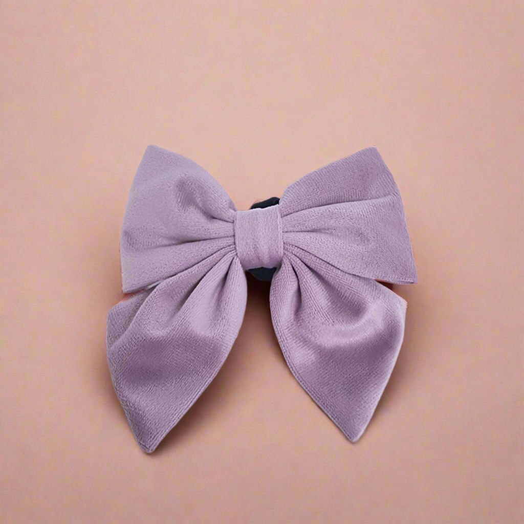 Purple dog bow tie