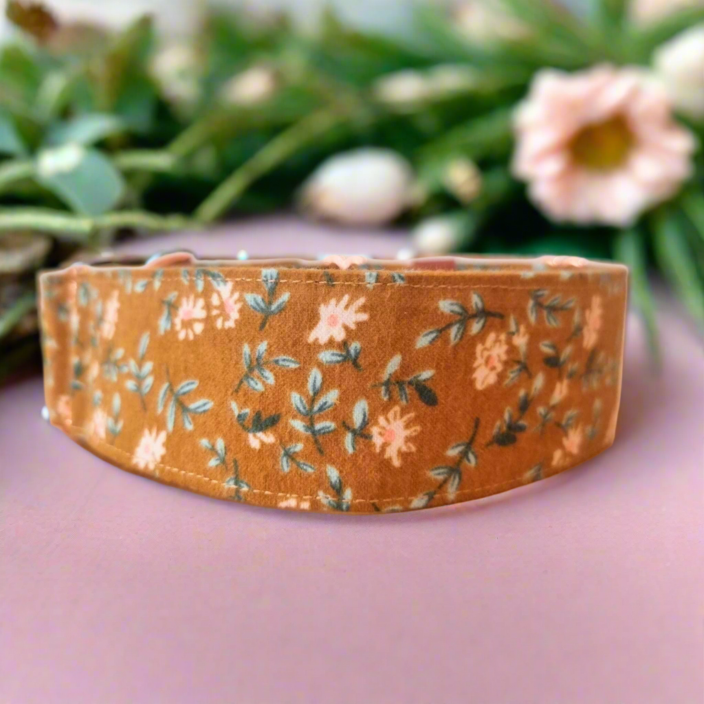Floral dog collar for Greyhound 