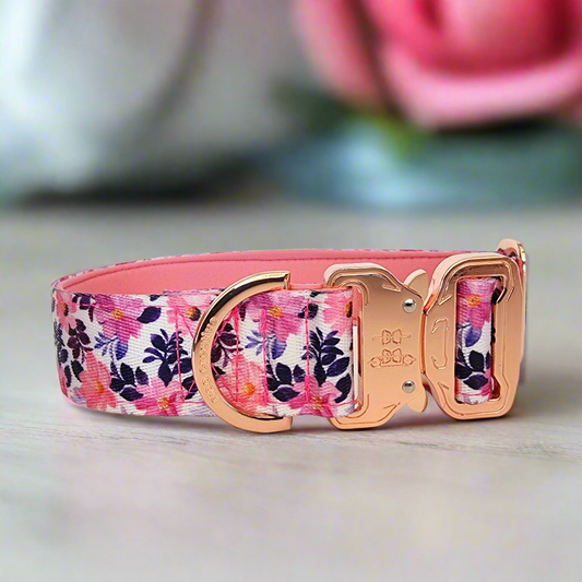 Flower dog collar for girl dog