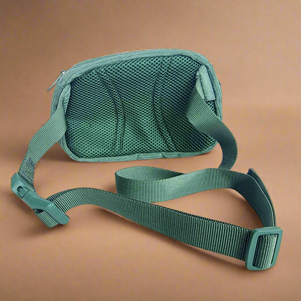 Dog walking bag - Green corduroy