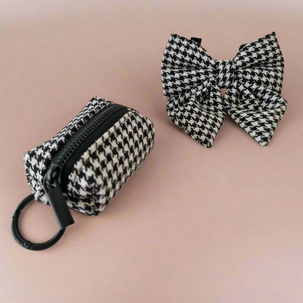 Houndstooth dog accessories 