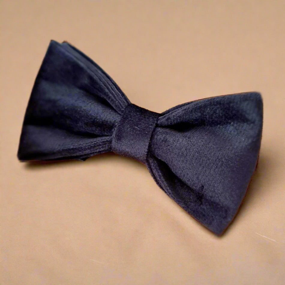 Black bow tie for dogs - Velvet
