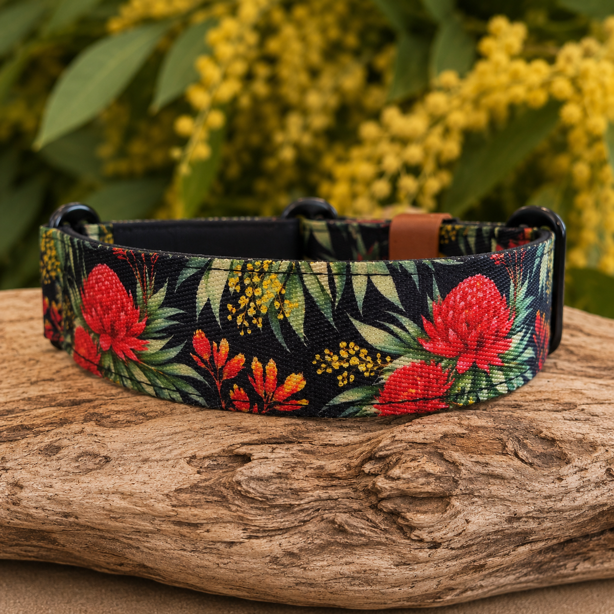 Waratah Martingale Collar – Australian Native Floral Dog Collar