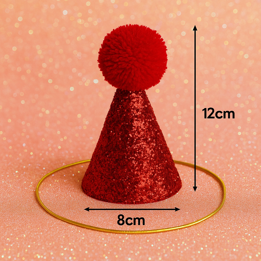 pet party hat red
