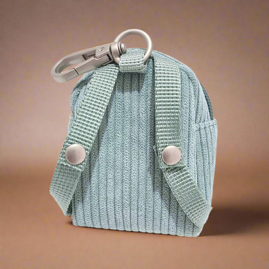 Sage Green Corduroy Mini Backpack Poop Bag Holder – Cute, Clip-On & Ready to Roll (Copy)