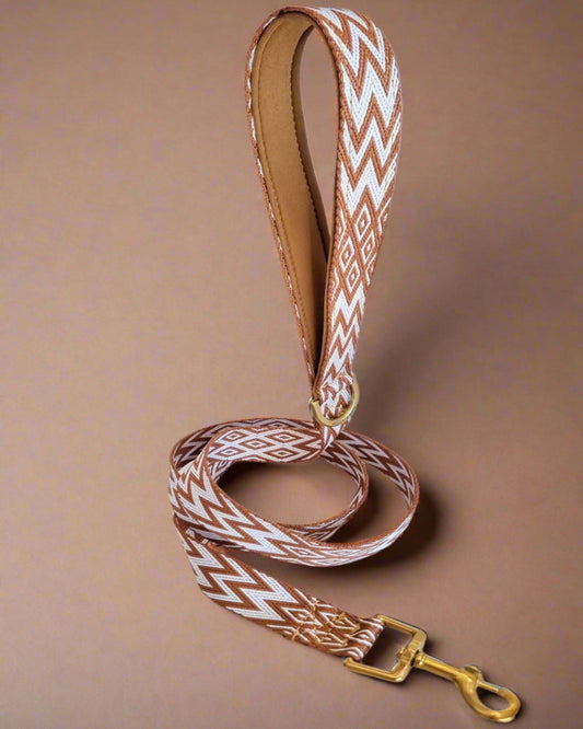 Dog Leash, Dune Jacquard