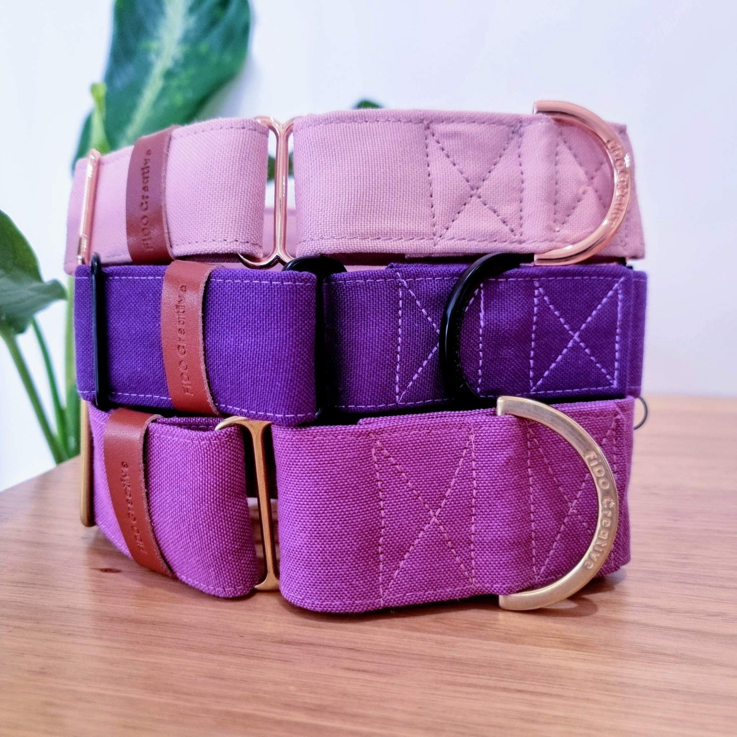 Martingale collar - Passiona Purple - Cotton Canvas