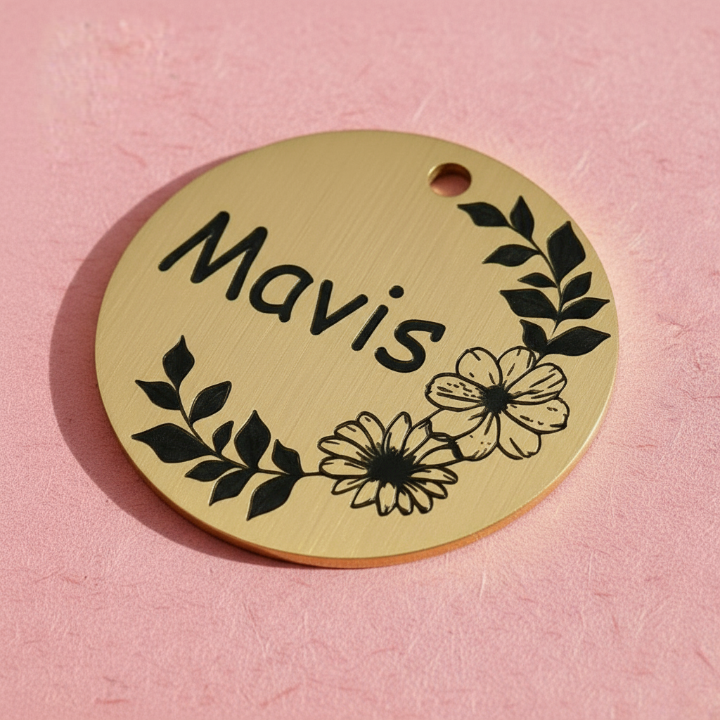 Pet ID tag - Layla Floral