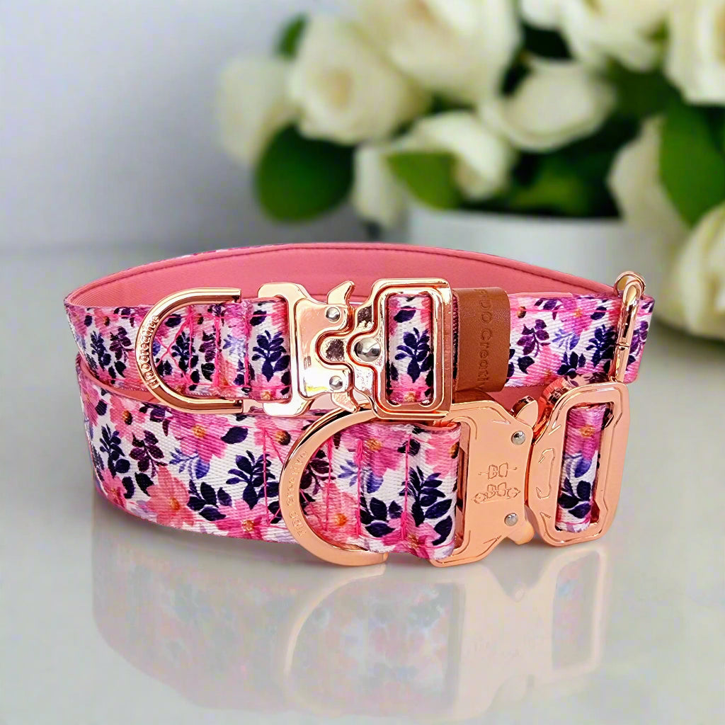 Floral dog collars 