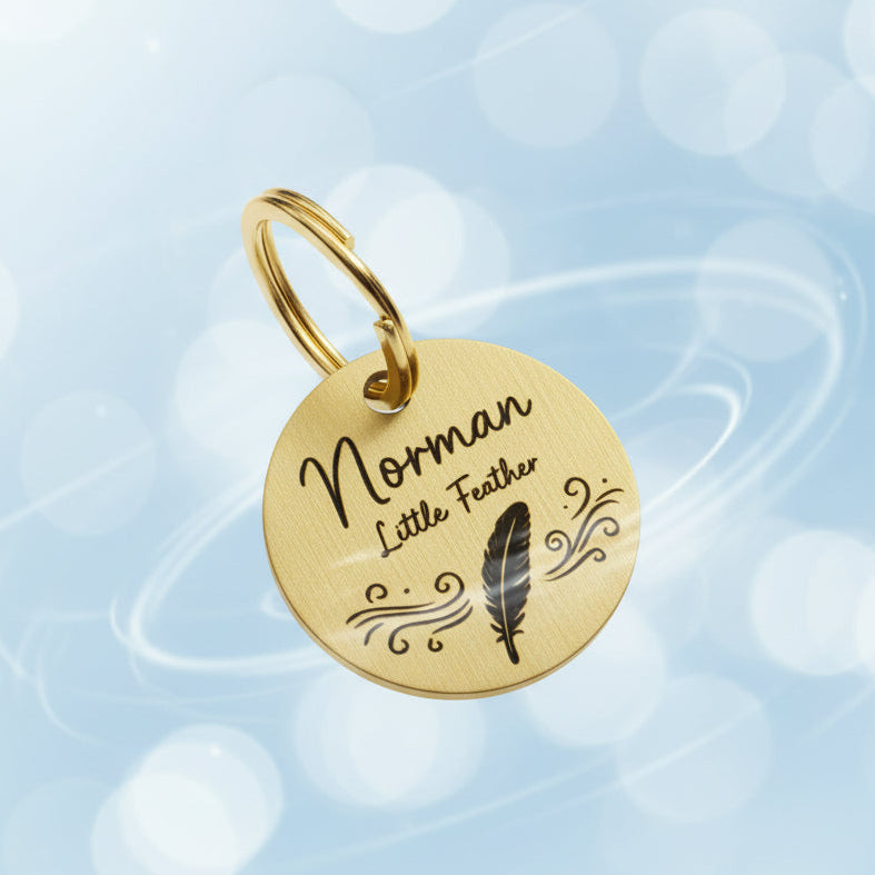 Custom Solid Brass Dog ID Tag – Engrave Your Own Design