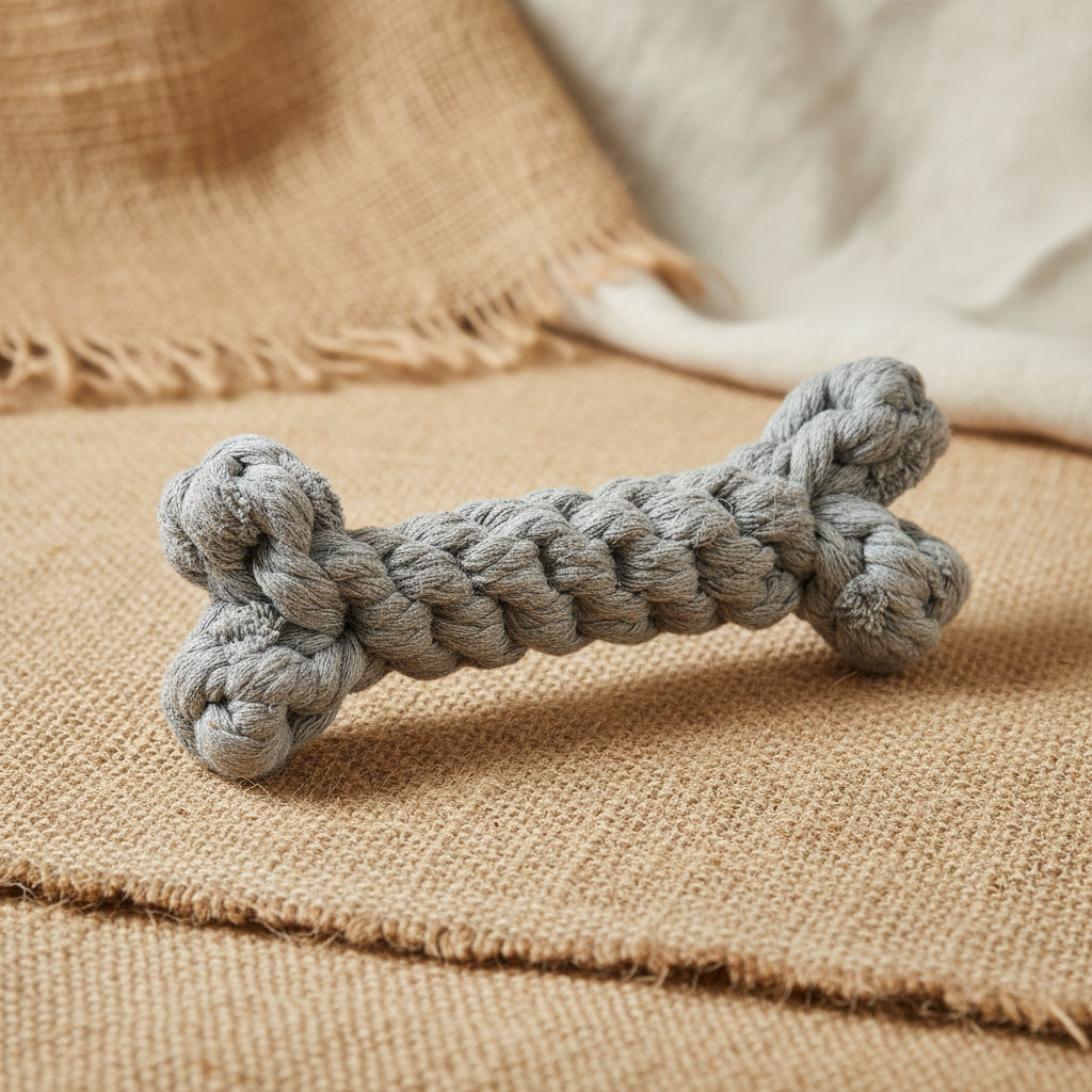 Rope Bone Dog Toy | Cotton Rope Chew & Tug Toy