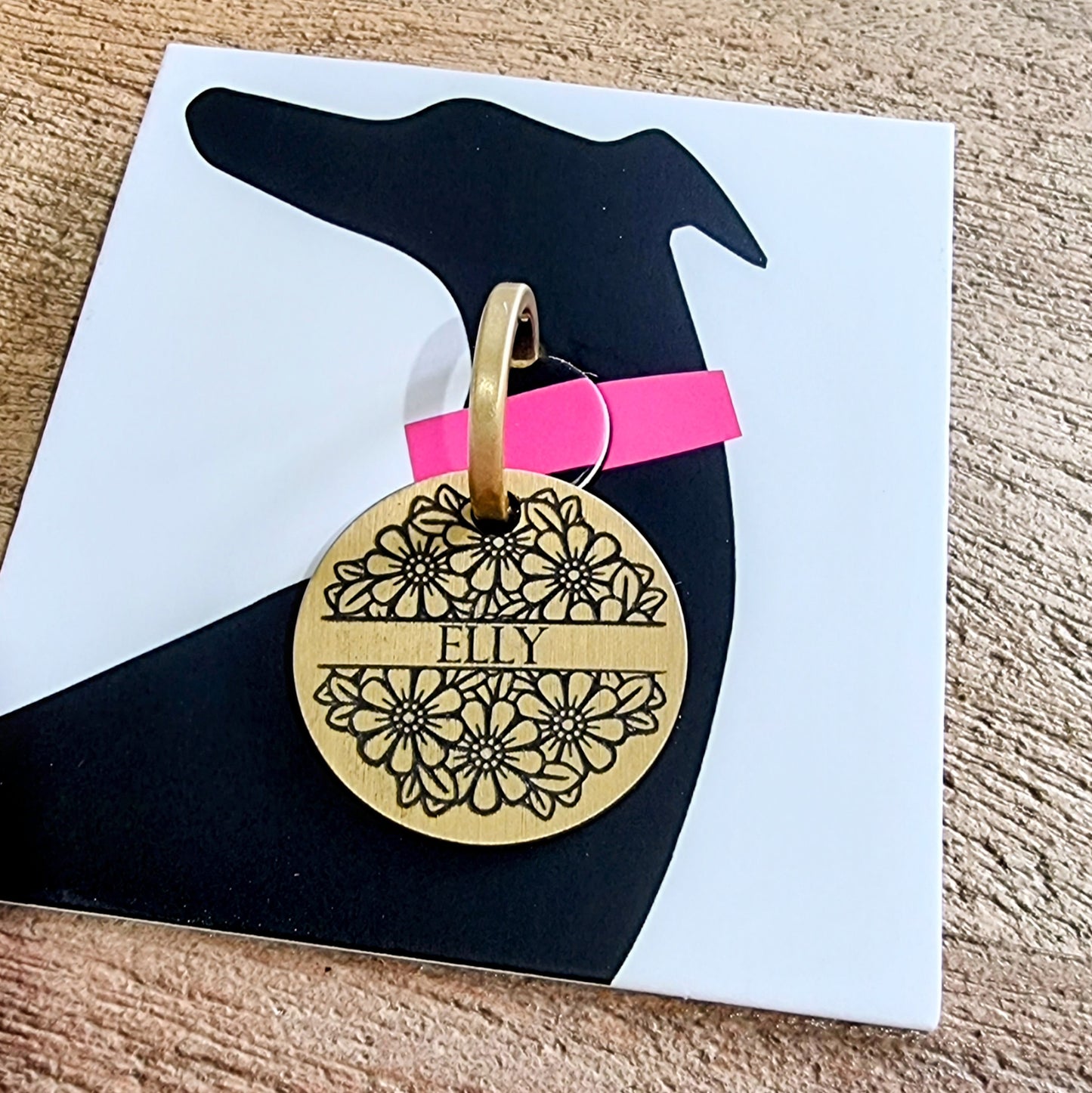 Dog Tag Flower Burst - Durable pet name tags