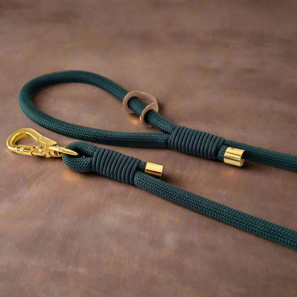 Rope dog leash green 