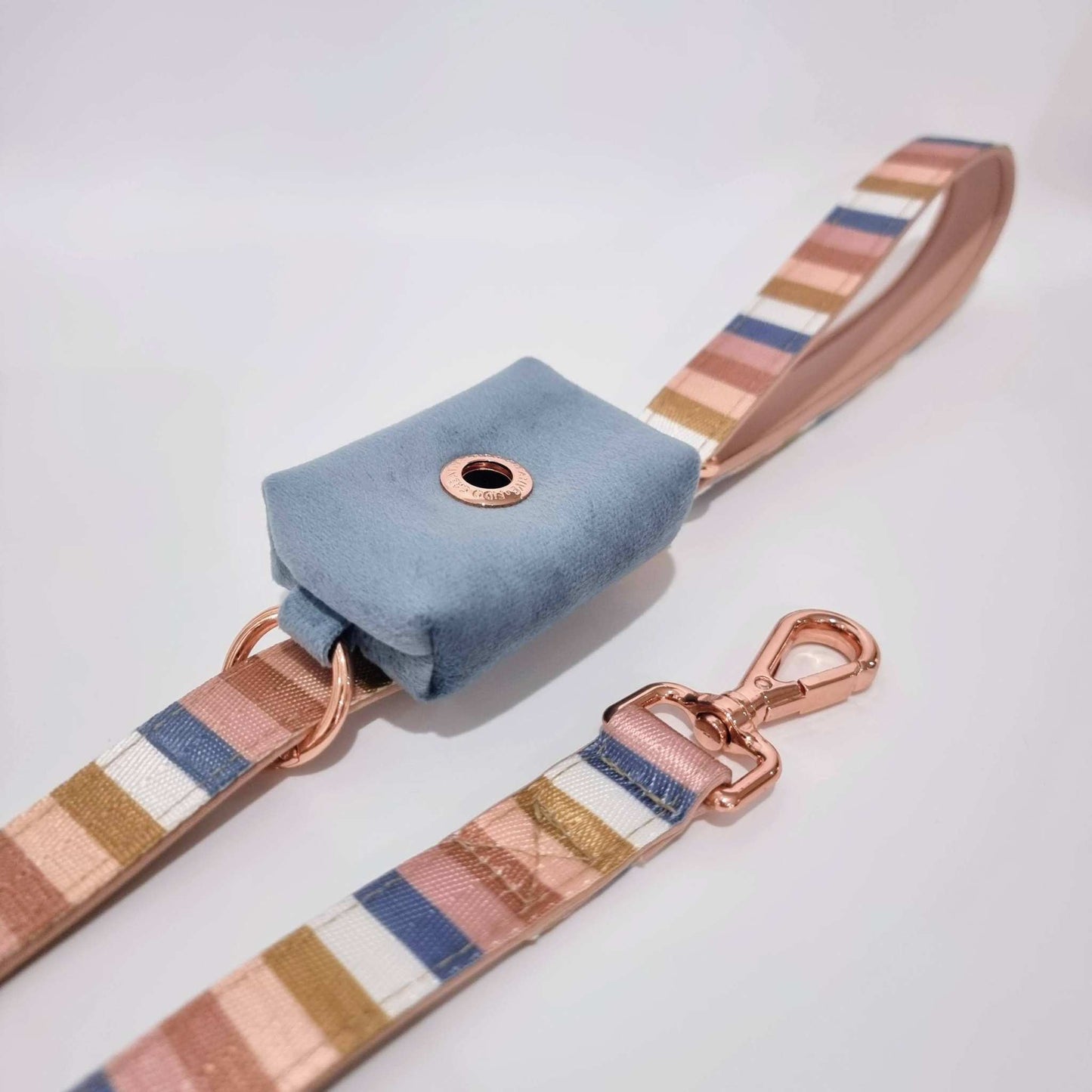 Beige stripe dog leash