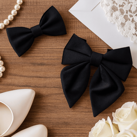 Black bow tie for dogs - Velvet