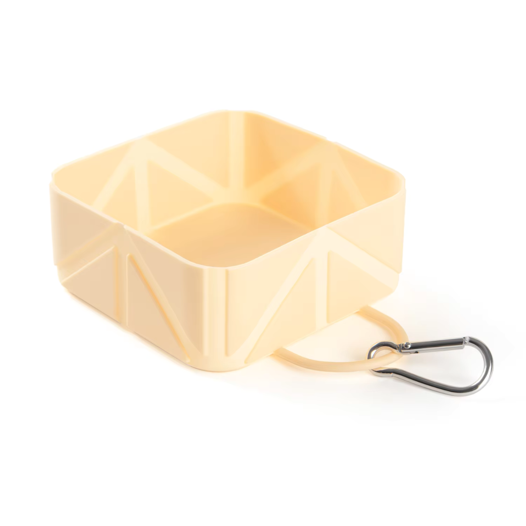 Foldable Dog Bowl | Portable Travel Pet Feeder with Carabiner