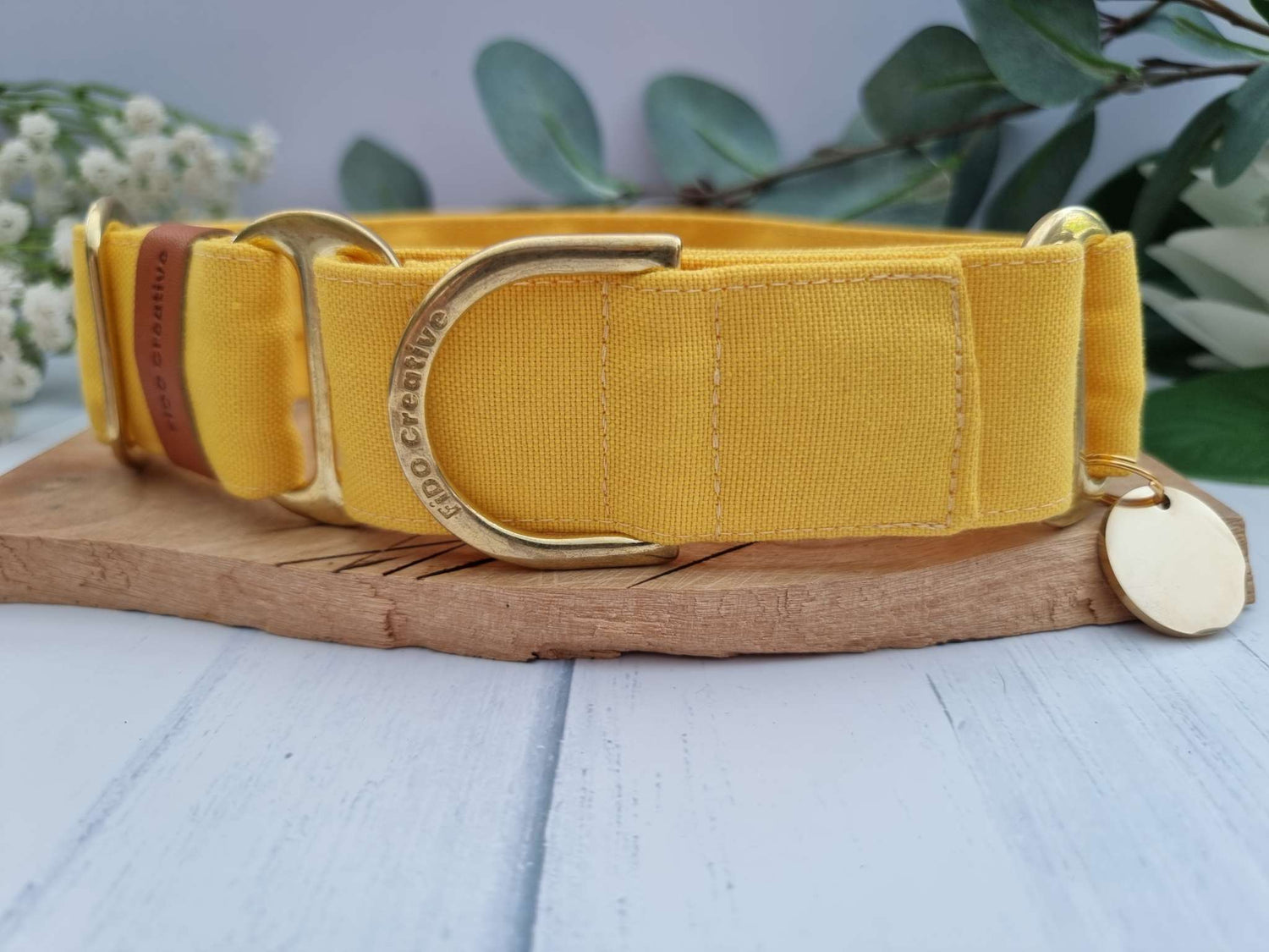 bright yellow dog collar
